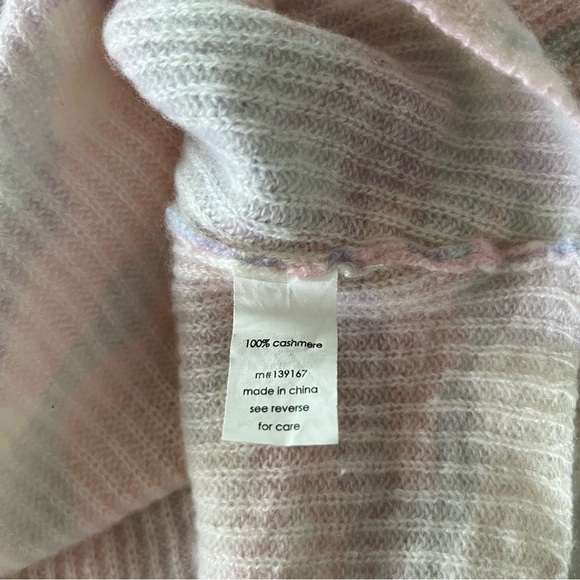 Revolve 27 Miles Malibu Vaughn 100% Cashmere Pastel Camouflage Sweater SZ Medium - Picture 10 of 11